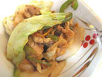 ブチ辛肉味噌の野菜炒め